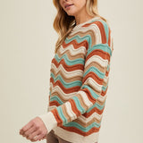 Multicolor Wavy Sweater