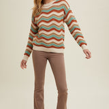 Multicolor Wavy Sweater