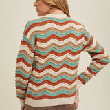 Multicolor Wavy Sweater