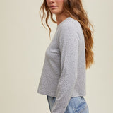 Basic Dainty Floral Knit Tee