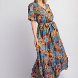 Floral Challis Maxi Dress