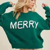 "Merry" Fluffy Patch Sweater