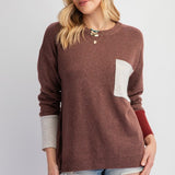 Color Mix Knitted Sweater Top