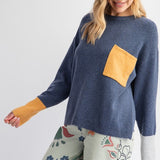 Color Mix Knitted Sweater Top