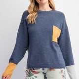 Color Mix Knitted Sweater Top