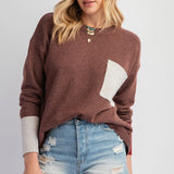 Color Mix Knitted Sweater Top