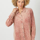 Washed Corduroy Button Down Shirt