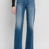 Aileeah High Rise Slim Wide Leg Jean (Vervet)