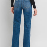 Aileeah High Rise Slim Wide Leg Jean (Vervet)