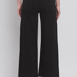 Olivia Cropped Wide Leg Black Jean (Vervet)