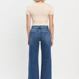 Olivia Cropped Wide Leg Jean (Vervet)