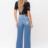 Olivia Super High Rise Wide Leg Jean (Vervet)