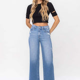 Olivia Super High Rise Wide Leg Jean (Vervet)