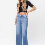 Olivia Super High Rise Wide Leg Jean (Vervet)