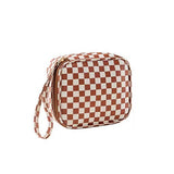 Checkered Cosmetic Travel Case