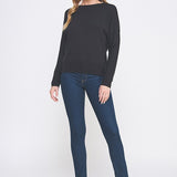 Fine Gauge Dolman Sweater Top