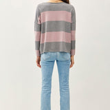 Chunky Stripe Drop Shoulder Sweater