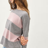 Chunky Stripe Drop Shoulder Sweater