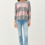 Chunky Stripe Drop Shoulder Sweater