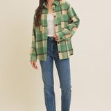 Brushed Plaid Oversized Shacket