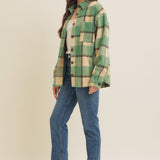 Brushed Plaid Oversized Shacket