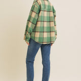 Brushed Plaid Oversized Shacket