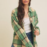 Brushed Plaid Oversized Shacket