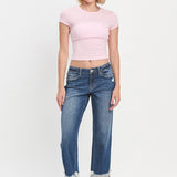 Heather Cuffed Boyfriend Jean (Lovervet By Vervet)