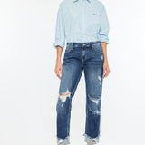 Mollie Mid Rise Slim Boyfriend Jean (Kan Can)