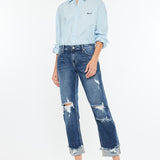 Mollie Mid Rise Slim Boyfriend Jean (Kan Can)