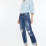 Mollie Mid Rise Slim Boyfriend Jean (Kan Can)