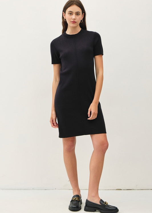 Raw Hem Sweater Dress