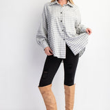 Checkerboard Gauzy Button Down