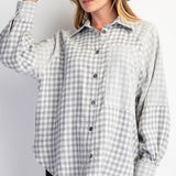 Checkerboard Gauzy Button Down