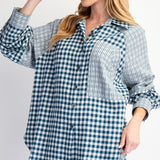 Checkerboard Gauzy Button Down