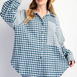 Checkerboard Gauzy Button Down