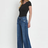 Kris Super High Rise Baggy Wide Leg Jean (Vervet)
