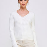 Soft & Fine Pointelle Sweater