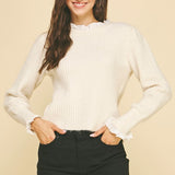 Combination Woven Sweater Top