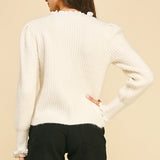 Combination Woven Sweater Top