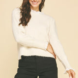 Combination Woven Sweater Top