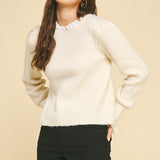 Combination Woven Sweater Top