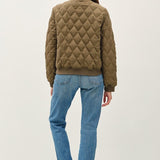 Diamond Quilted Bomber Jacket