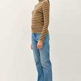 Classic Cut Striped Turtleneck