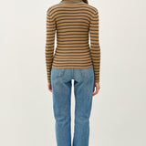 Classic Cut Striped Turtleneck