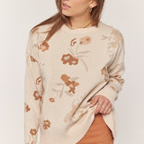 Fun With Floral Jacquard Sweater