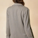 Shirred Sleeve Textured Blazer