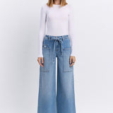 Nicole Tie Waist Baggy Wide Jean (Flying Monkey)