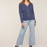 V Neck Button Cardi