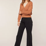 V Neck Half Button Cardi
